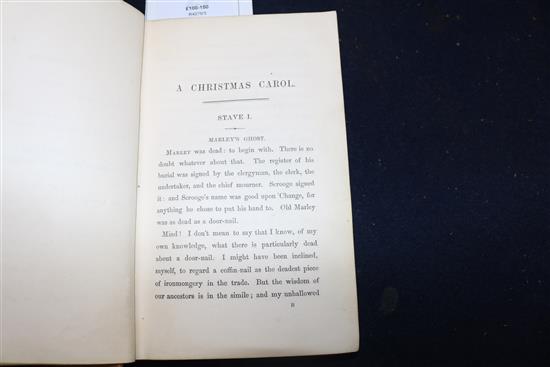 Dickens, Charles - A Christmas Carol, 1st edition, 8vo, Stave 1 on first page of text, frontispiece,